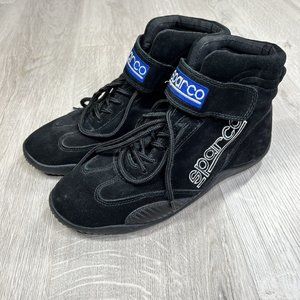 SPARCO MENS RACING DRIVING SHOES BLACK SUEDE LEATHER SIZE Men Size 8